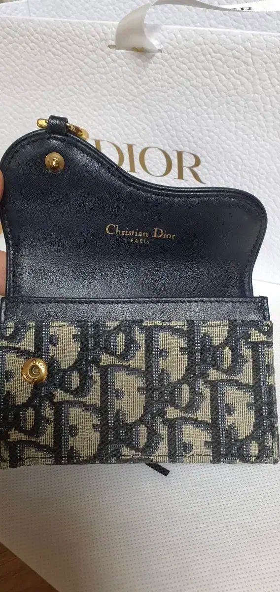 ディオール オブリーク サドル 財布|カードウォレット 正規品 S級 鑑定書O MERCADOAVALIA_COM_BR