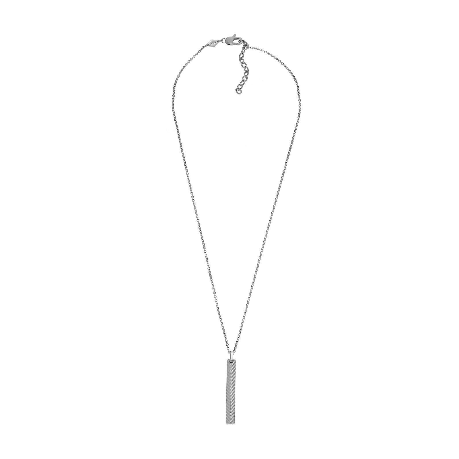 数量 TEXTURE LINEAR ステンレススチール HARLOW メンズ チェーンネックレス JF04564040 Fossil