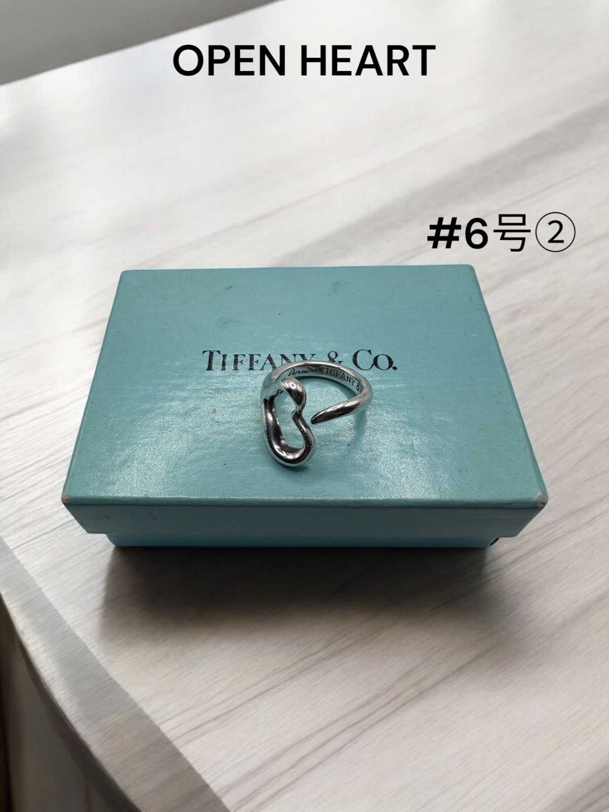 指輪 Tiffany Tiffany & Co. vintagering #6号② Tiffany オープン