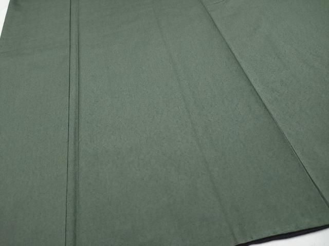 平和屋本店□極上 男性 紬 アンサンブル キングサイズ 色無地 岩井茶色