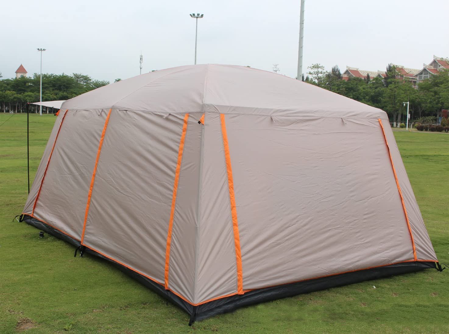 在庫処分 Fengzel Outdoor リビング ２ルーム付き 4-6人|8-12人用 快適な居心地 防雨 日よけ 家族連れ 友達多人用 二重構造 前室付き アウトドア キャンプ フルクローズ 大型 キャノピーテント