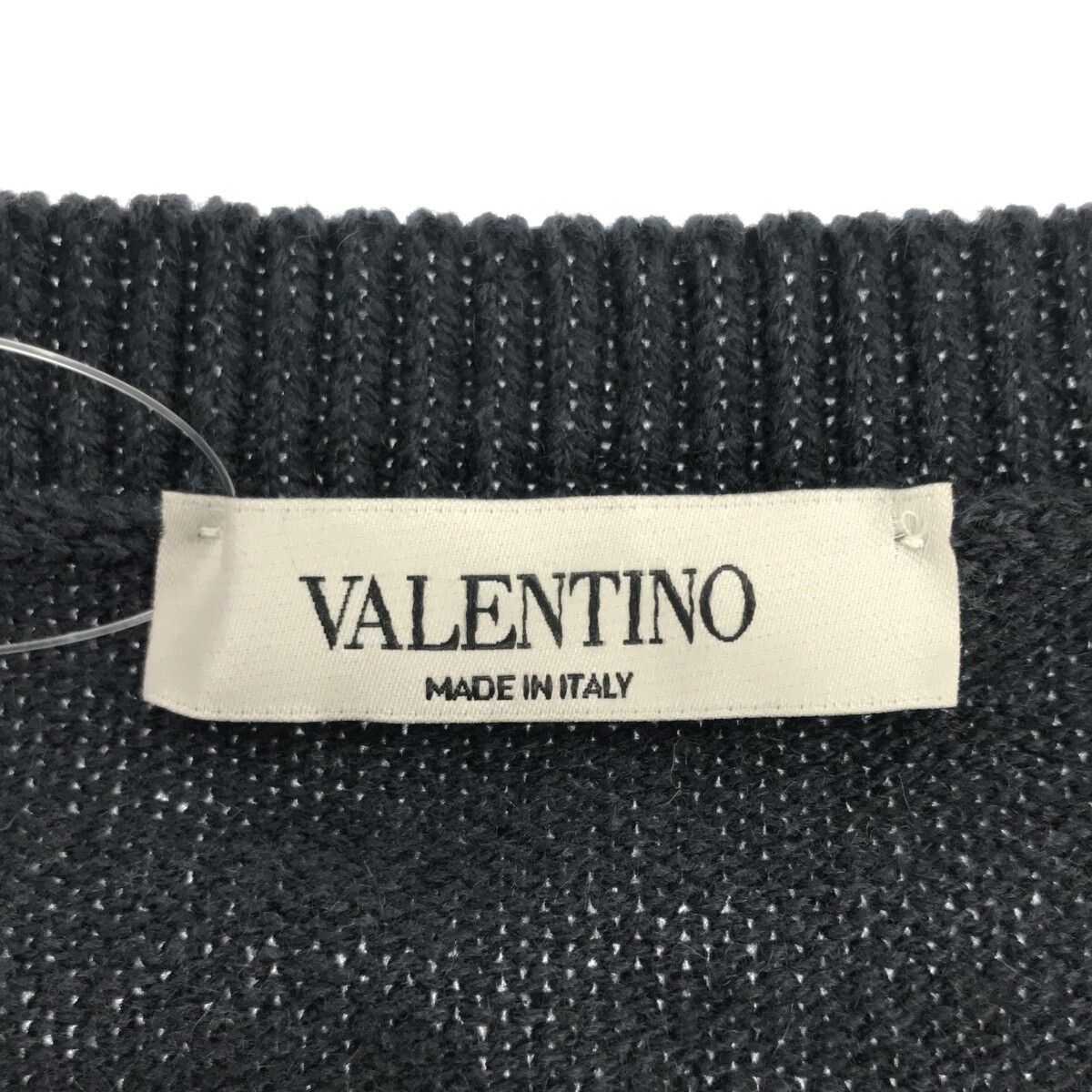 VALENTINO ヴァレンティノ 20AW ロゴジャガードウールカシミヤニットセーター ネイビー M UV0KC11C6U0 - メルカリ