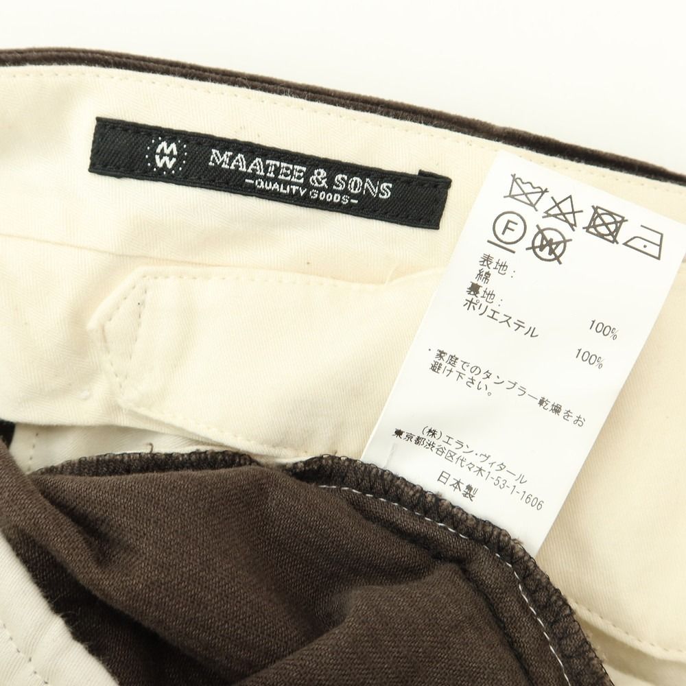 中古】マーティーアンドサンズ MAATEE＆SONS 2022年秋冬 コーデュロイ