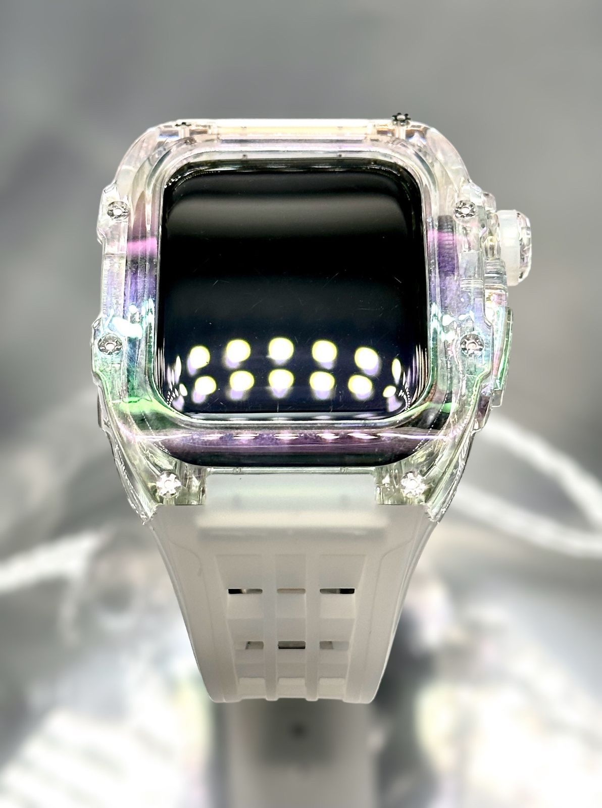 オーロラRS☆アップルウォッチバンド ラバーベルト カバー Apple Watch 