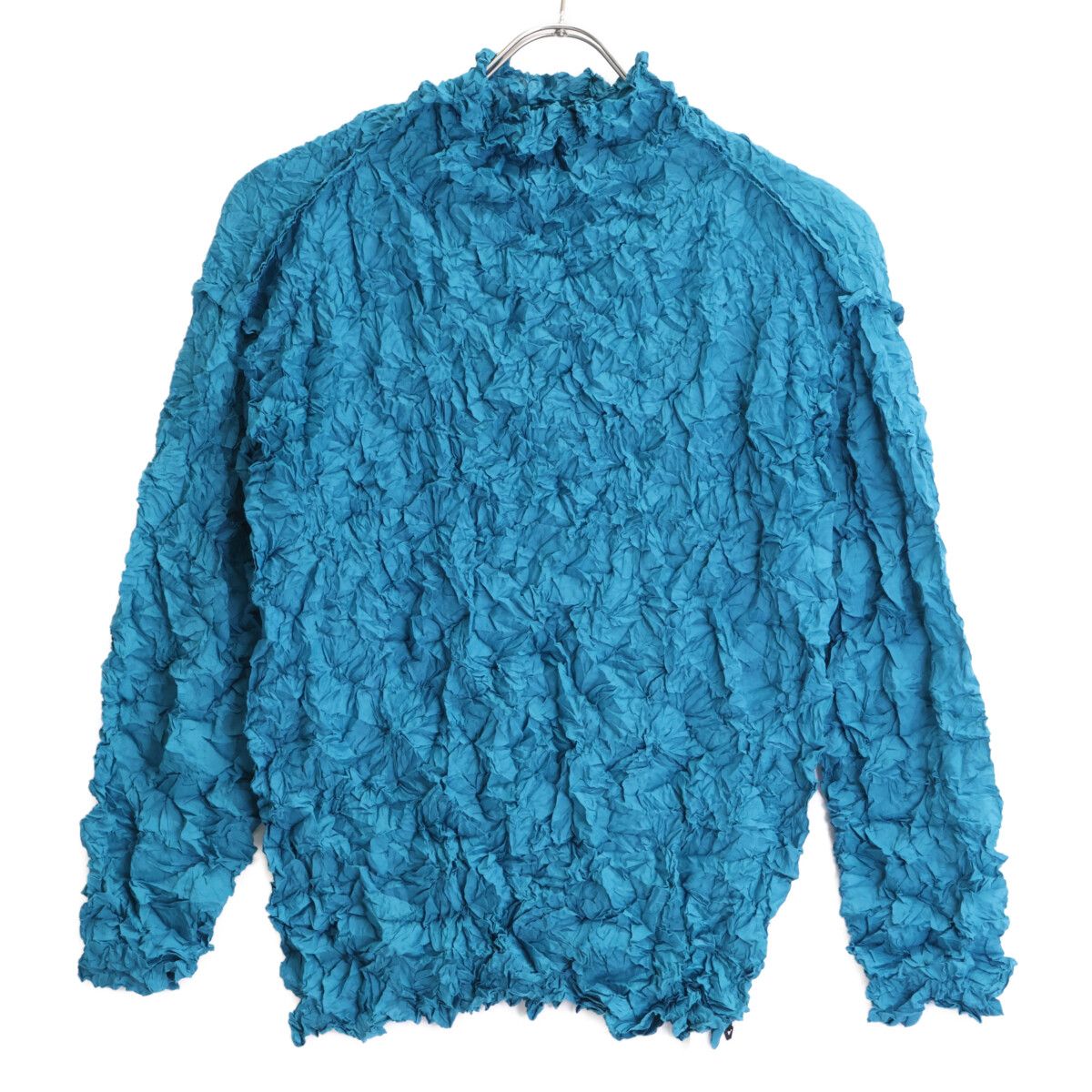 Me ミーイッセイミヤケ 22 AW MI 24-FJ 532 ﾌﾞﾙｰ ﾒﾚﾝｹﾞ ﾄｯﾌﾟｽ 表記なし