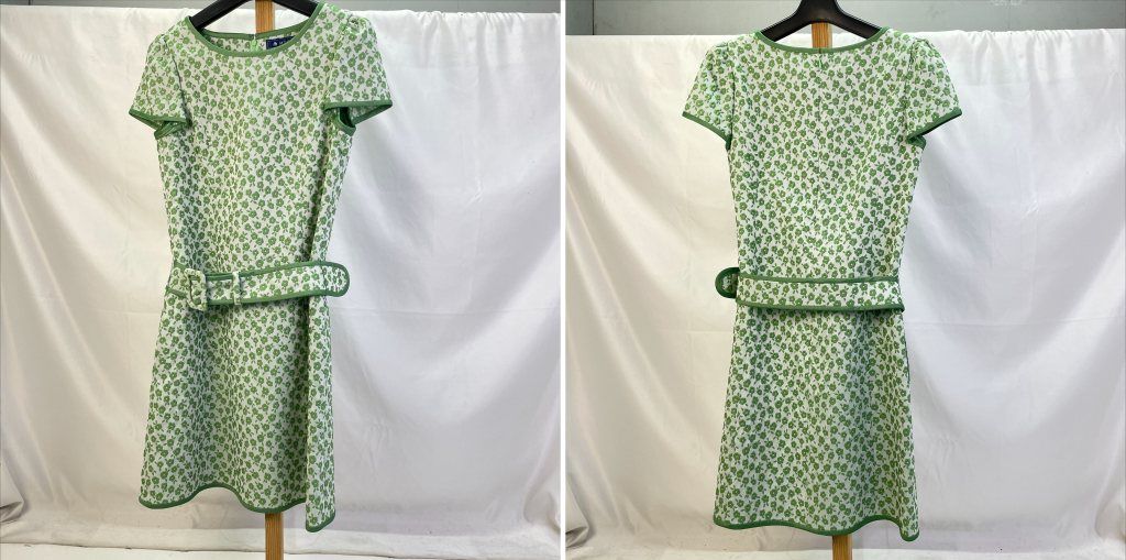 美品】MS GRACY コートワンピース ライトグリーン 半袖 38