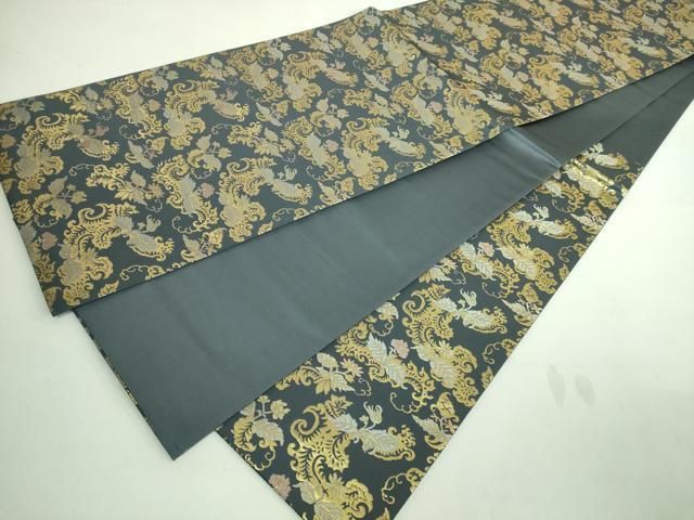 平和屋着物□極上 西陣織 陰山織物謹製 箔屋清兵衛 六通柄袋帯 六花草