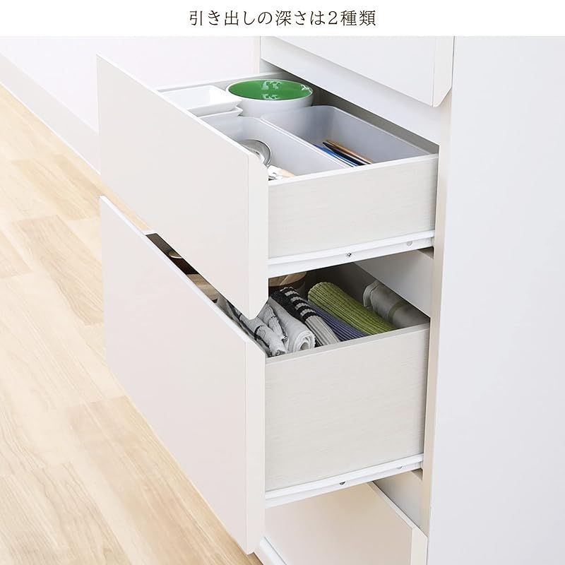 白井産業 カウンター下収納 ラック 引出しタイプ 4段 木製 組み合わせてキッチン ダイニングに合わせた幅にできるユニット収納 シンプルなデザイン ホワイト 白 幅45 奥行29.6 高さ84.9cm PTS-8545H WH ピタシエ 0 HRDEVELOPMENT_JP