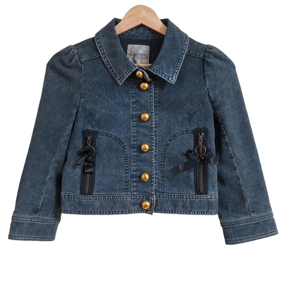 LANVIN en Bleu ランバンオンブルー Gジャン サイズ36 S レディース - ダークネイビー 長袖|春|秋