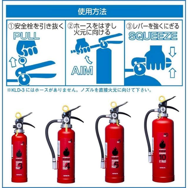 初田製作所 HATSUTA 業務用蓄圧式粉末消火器 4型 KLD-4 粉末ABC消火器 防災 火災 電気火災 油火災 消火器4型 乾燥 WWW_SKLAD-KIRPICHA_RU