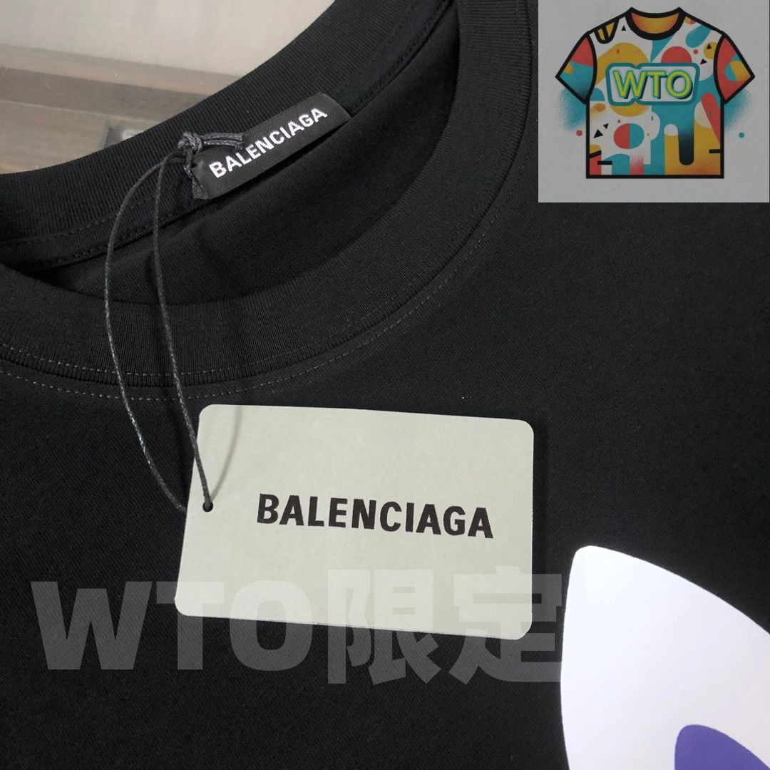 日本限定 BALENCIAGA 春夏 ロゴプリントTシャツ -WT0輸入