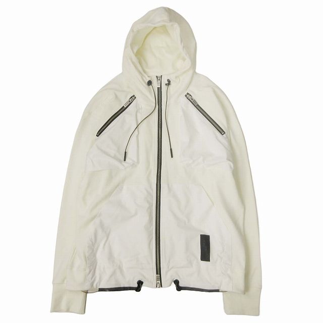 美品 カルペディエム C-DIEM CARPE DIEM TECHNICAL ZIPUP HOODIE テクニカル ジップアップ フーディー パーカー  鹿の子 切替 ストレッチ コットン ロゴ ラバー タグ ブルゾン ジャンパー - メルカリ