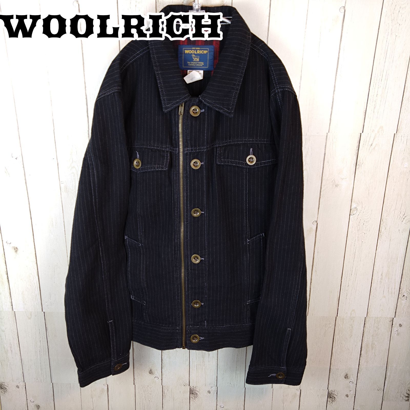 WOOLRICH ウールリッチ コットンジャケット ブラック メンズL - メルカリ