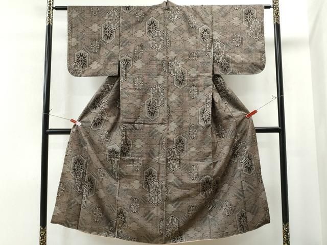 平和屋着物○希少 本場大島紬 龍郷絣 正絹 逸品 未使用 CAAS7128yc