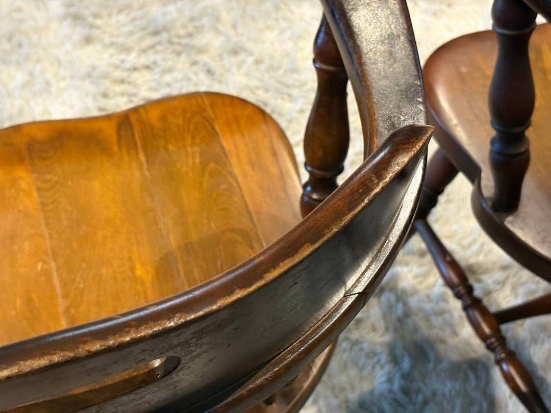 飛騨産業 キツツキ ヴィンテージ オーク アームチェア ナチュラル クラウン ② 飛騨産業 キツツキ ヴィンテージ オーク アームチェア