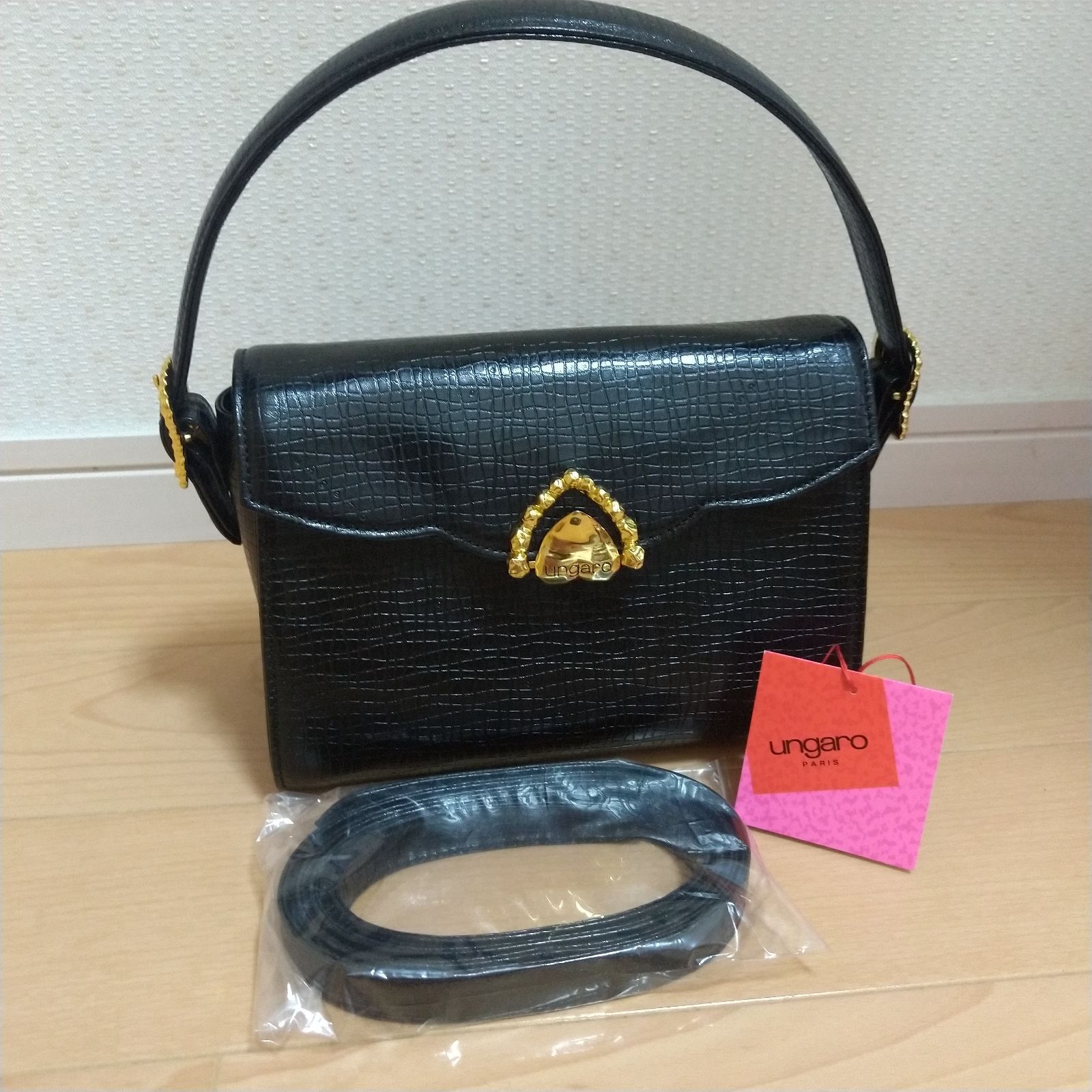 新品未使用 ungaro ウンガロ 2way ハンドバッグ ショルダーバッグ 日本 