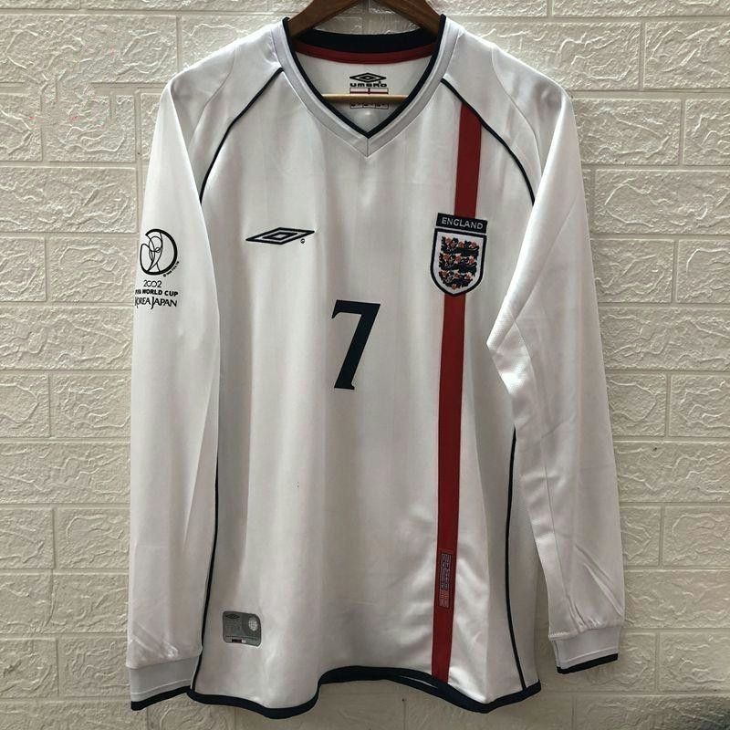 新品 長袖イングランド代表7番BECKHAM 02日韓W杯ユニフォーム - メルカリ