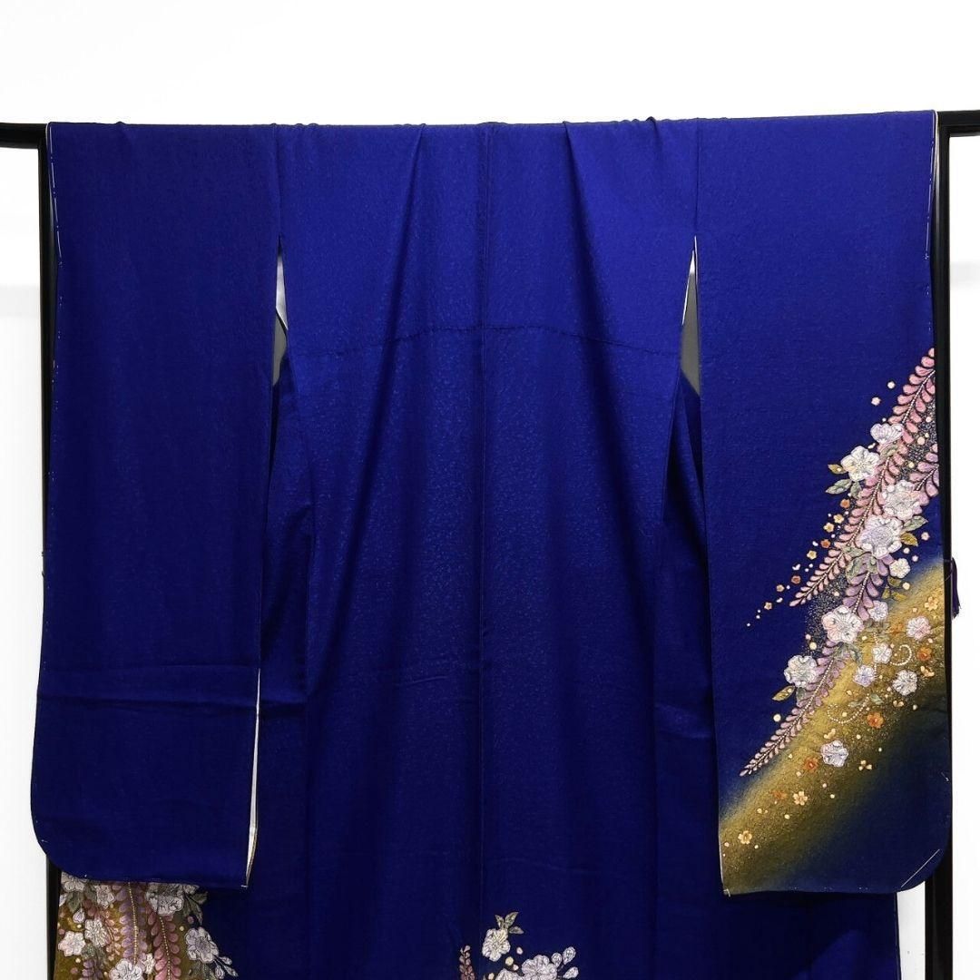 未着用 振袖 辻ヶ花 絞り 藤の花 襦袢付き 成人式 晴れ日 着物