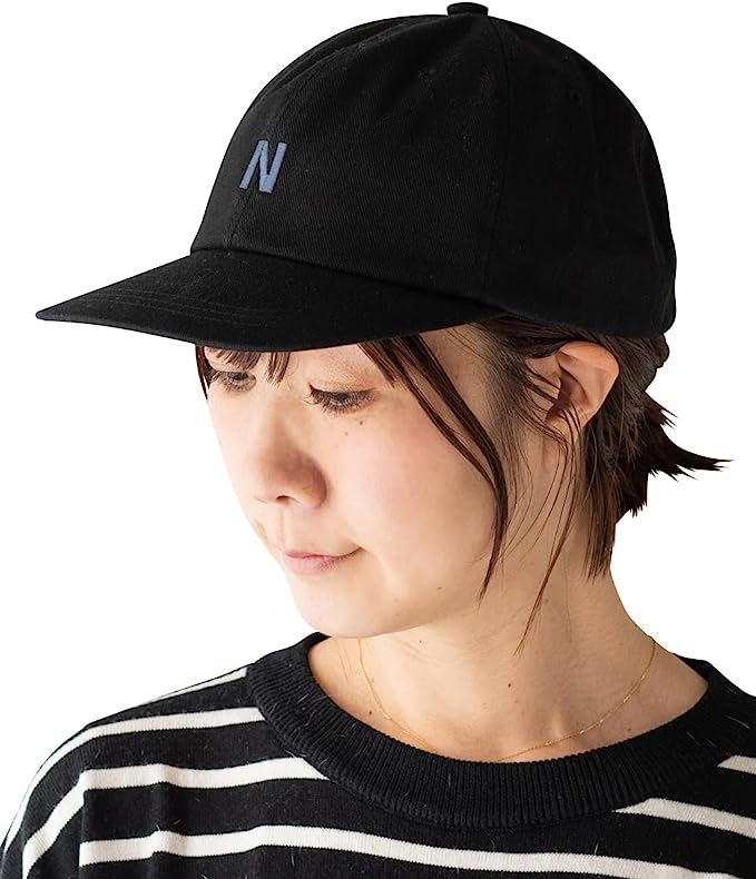 ブラック XL [ナコタ] Fukabori フカボリ ロゴツイルキャップ 帽子 メンズ レディース 深め 大きいサイズ 58-64cm 男女兼用 UVカット  ベースボールキャップ コットン ::46504