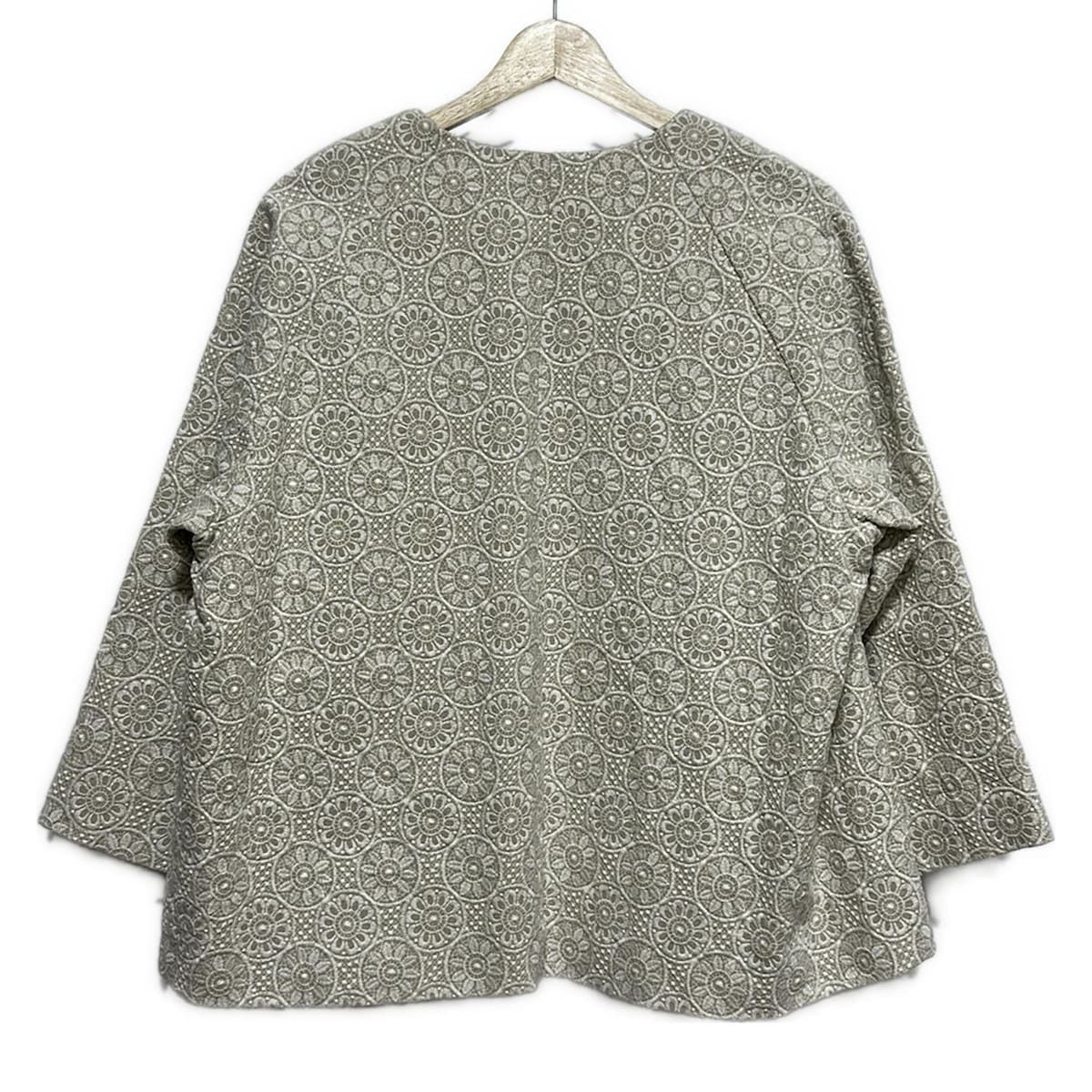 BEARDSLEY ビアズリー コート サイズF レディース ベージュ×白 春 秋物 ショート丈