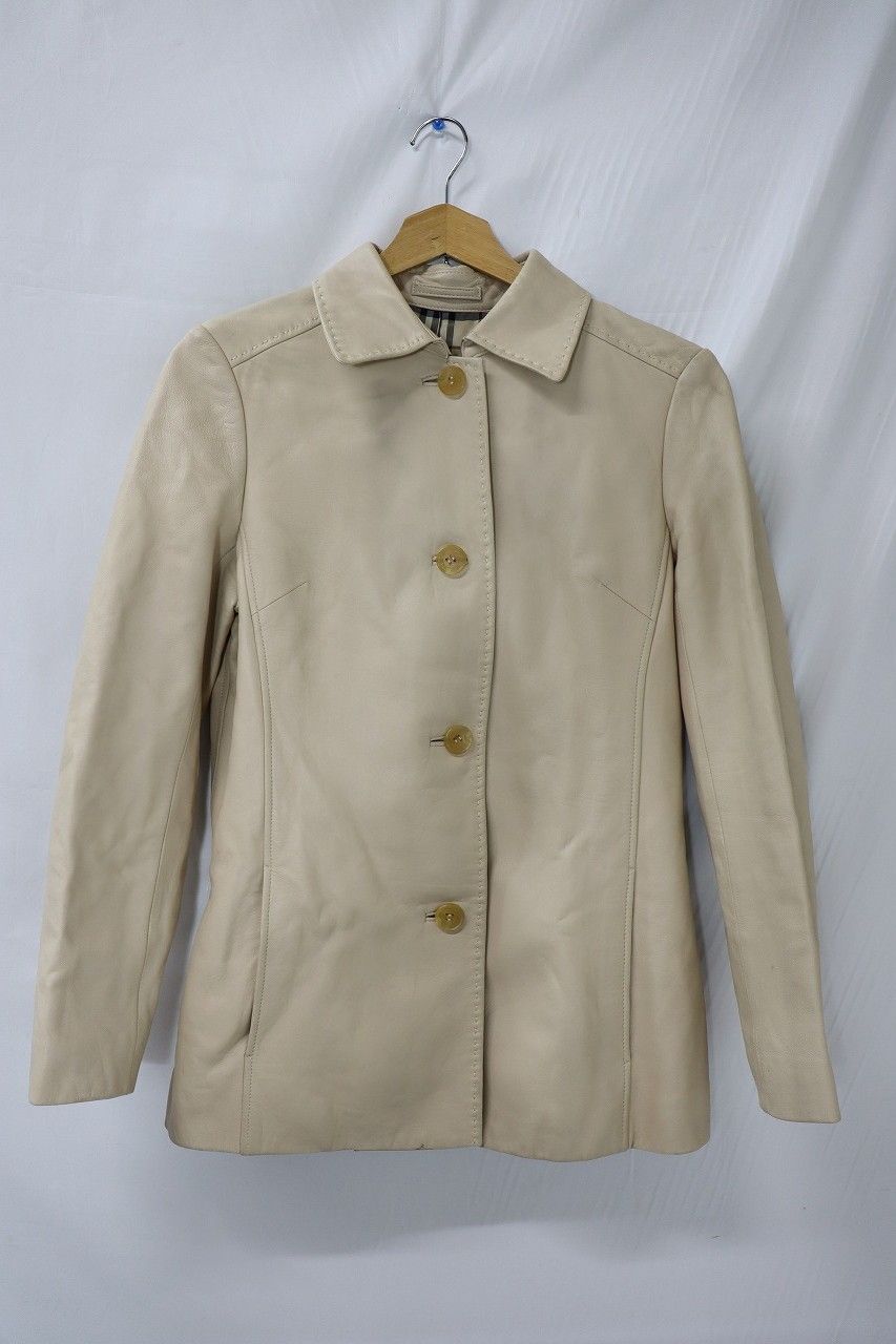 BURBERRY バーバリー レザージャケット ベージュ サイズ40