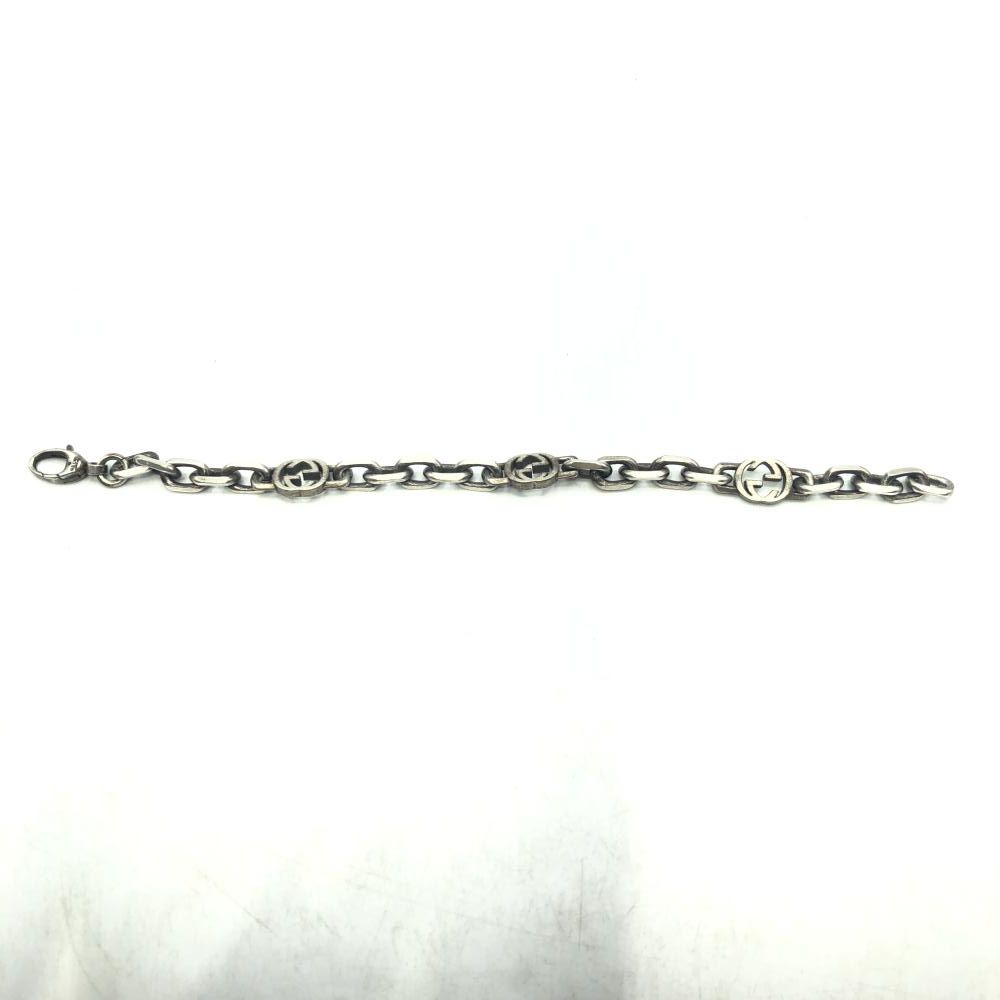 中古】GUCCI インターロッキングG シルバー ブレスレット 925