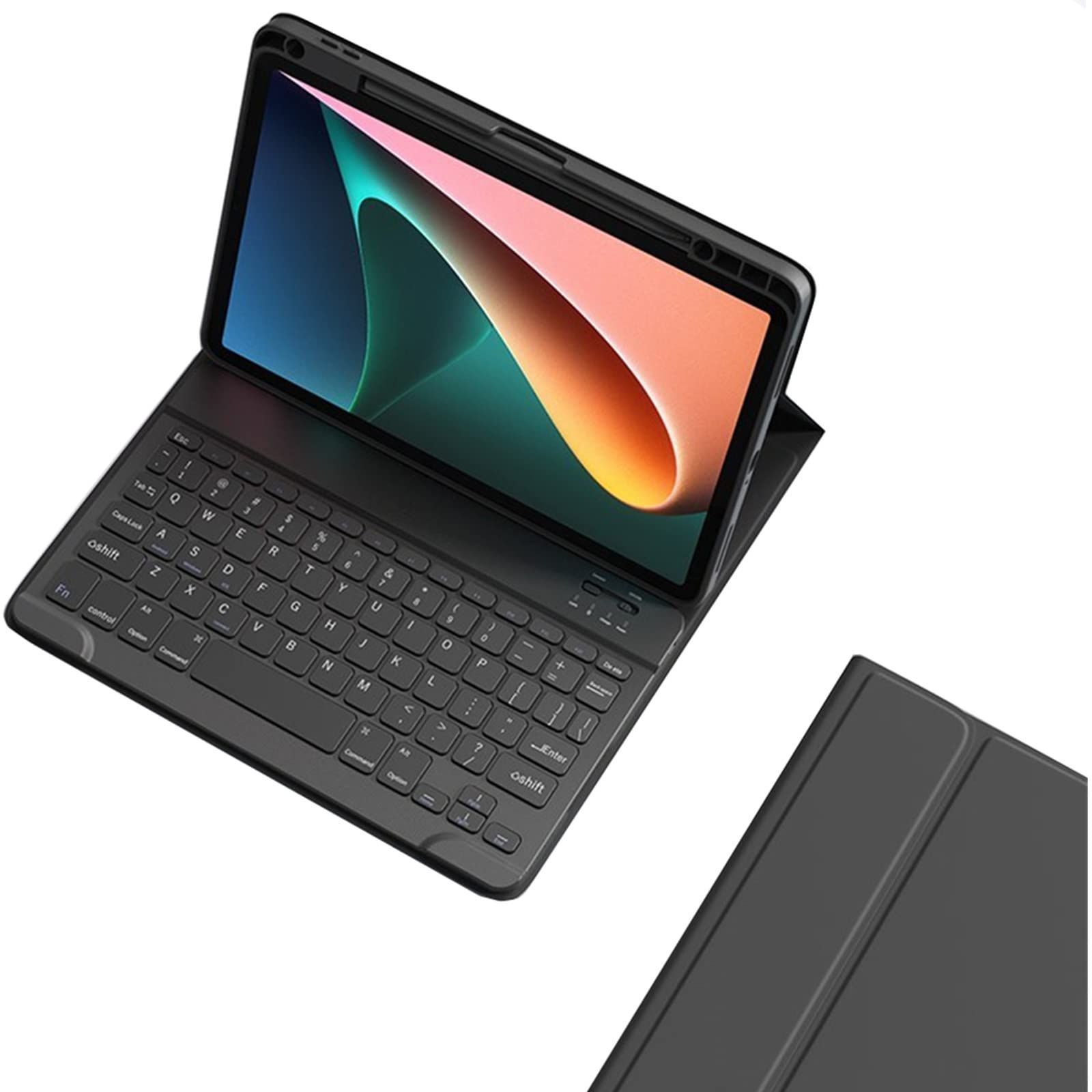 iPadPro12.9 第6/5/4/3世代_ブラック iPad Pro 12.9 第6/5/4/3世代 キーボードケース ペンシル収納充電 iPadPro12.9 2022 キーボード カバー マグネット 分離式 カラーキーボード 取り外し 女性向け かわい