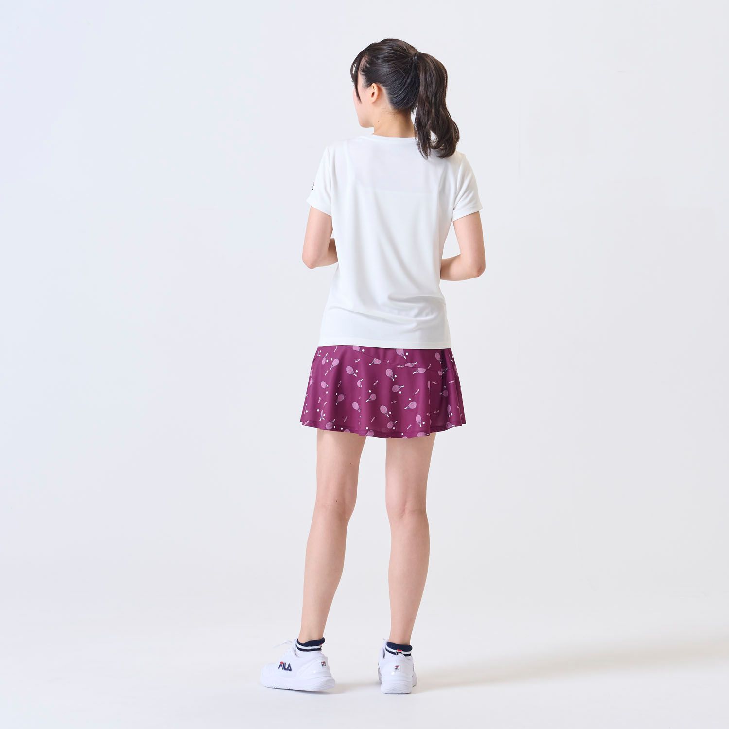 バックホールメッシュ テニスラケットプリント