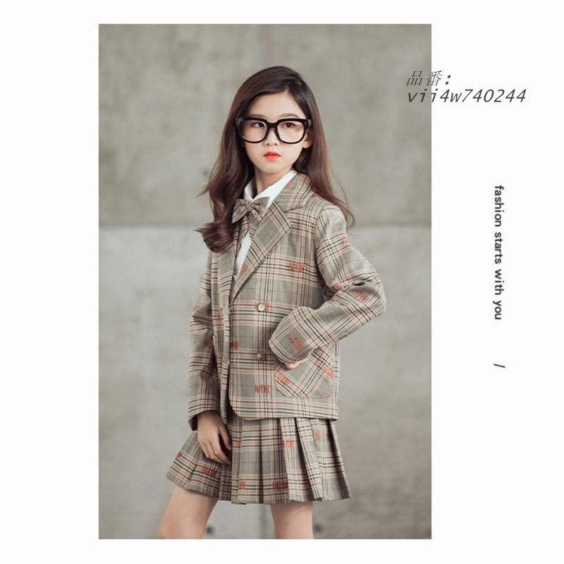 キッズスーツ スカートチェック柄