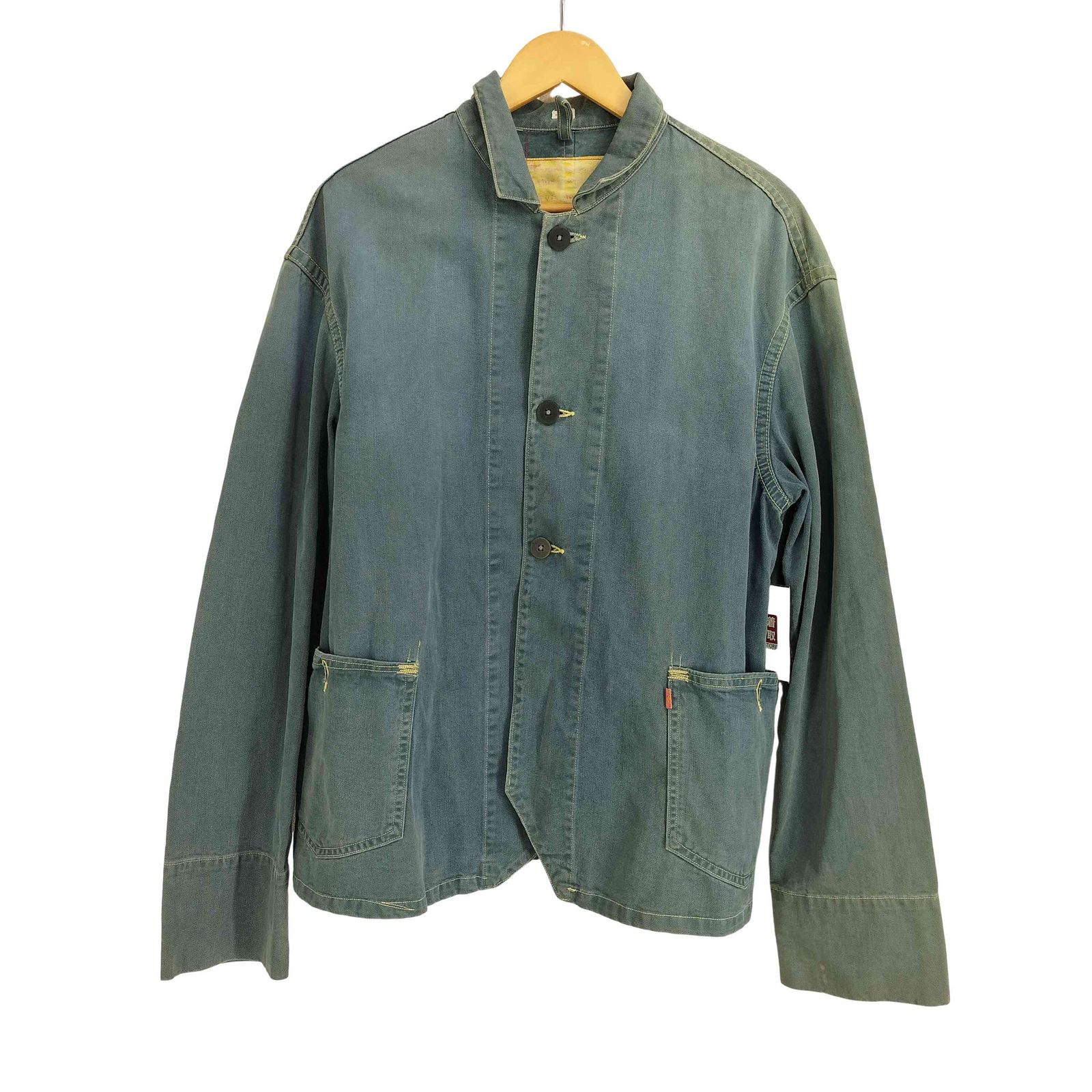 GIEVES&HAWKES カシミア100% スコットランド製 レッド リーバイスレッド Levis RED 03aw 硫黄染めツイル Vintage加工