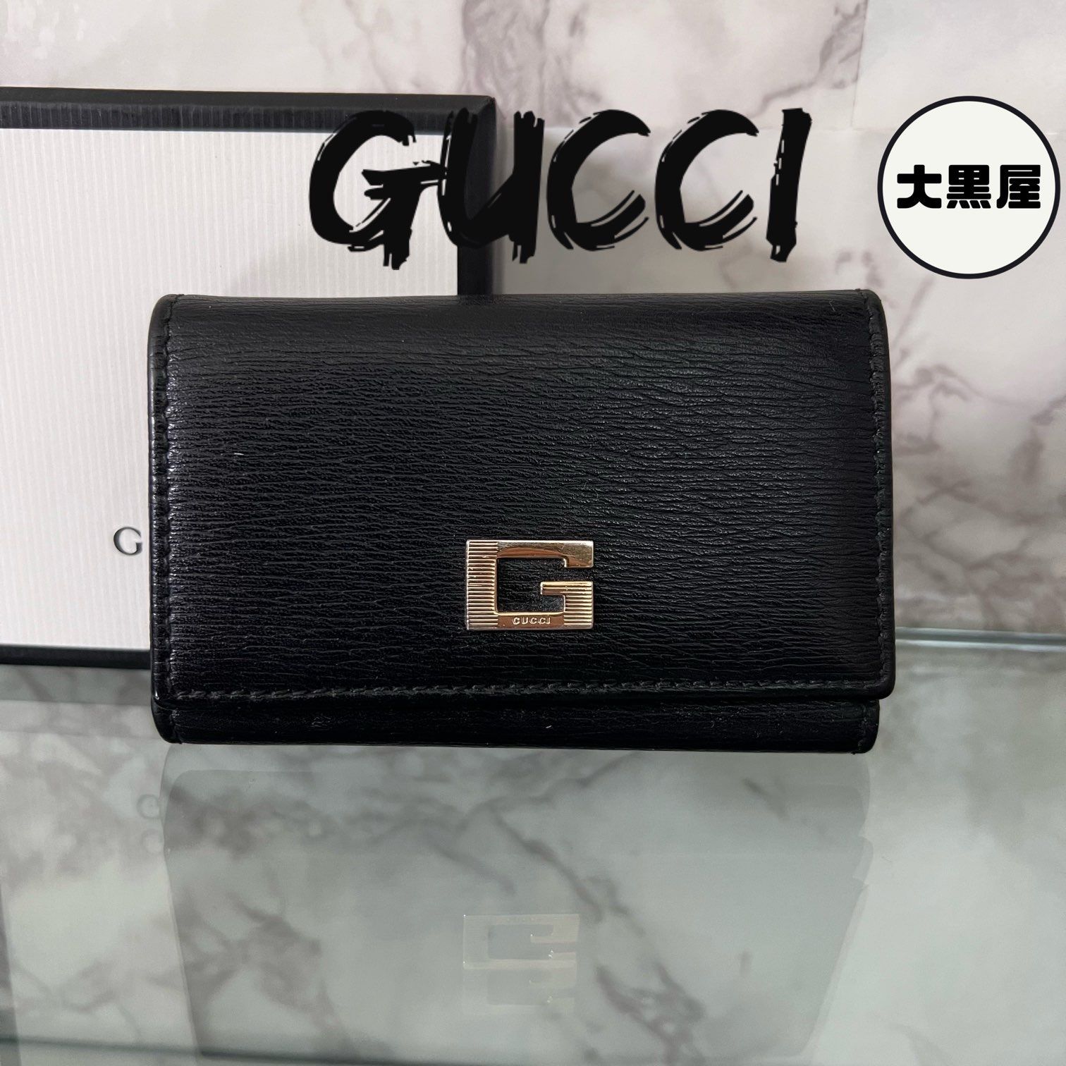 美品 GUCCI グッチ キーケース 5連 ロゴ GG キーリング 【本物保証