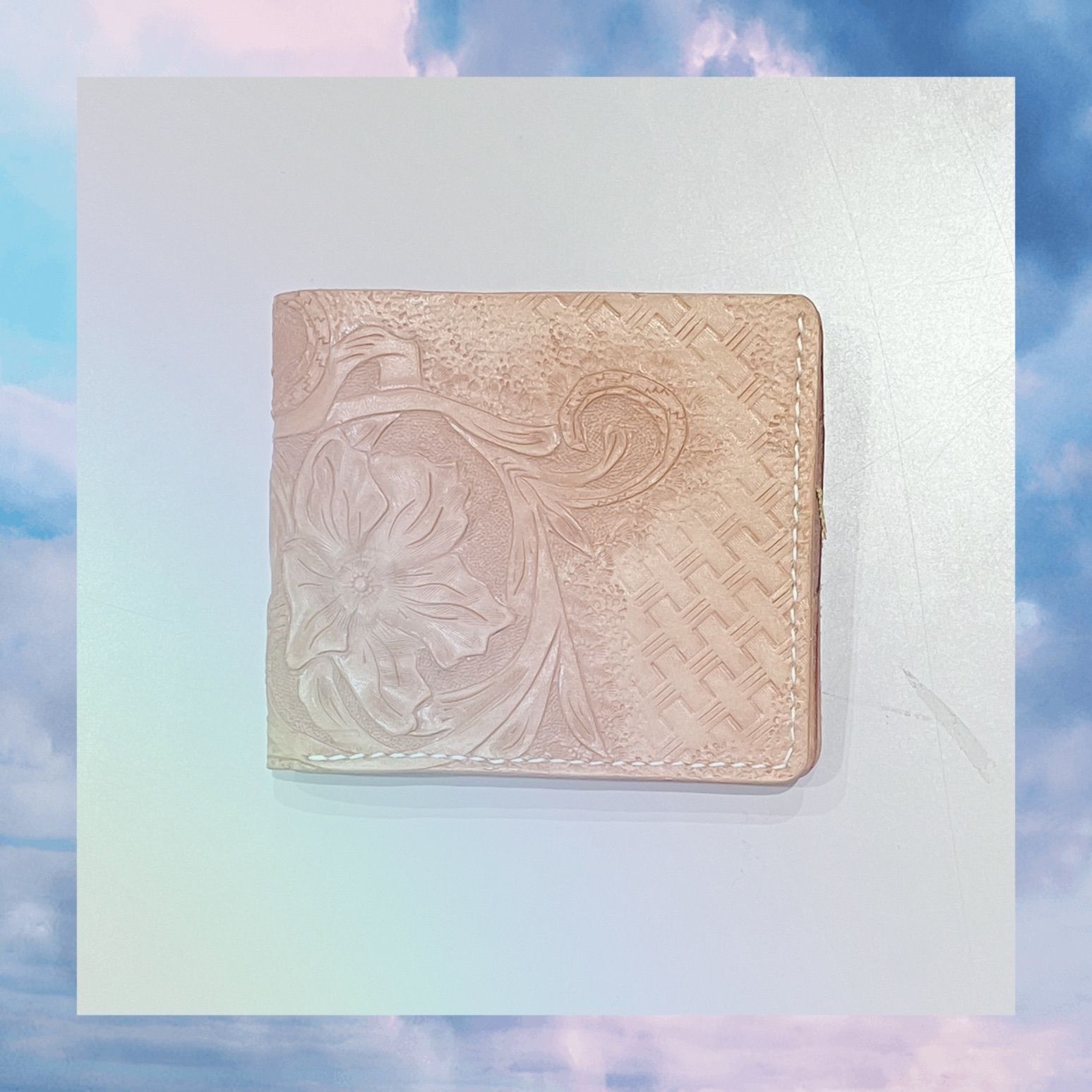 レザークラフト ハンドメイド ハーフウォレット