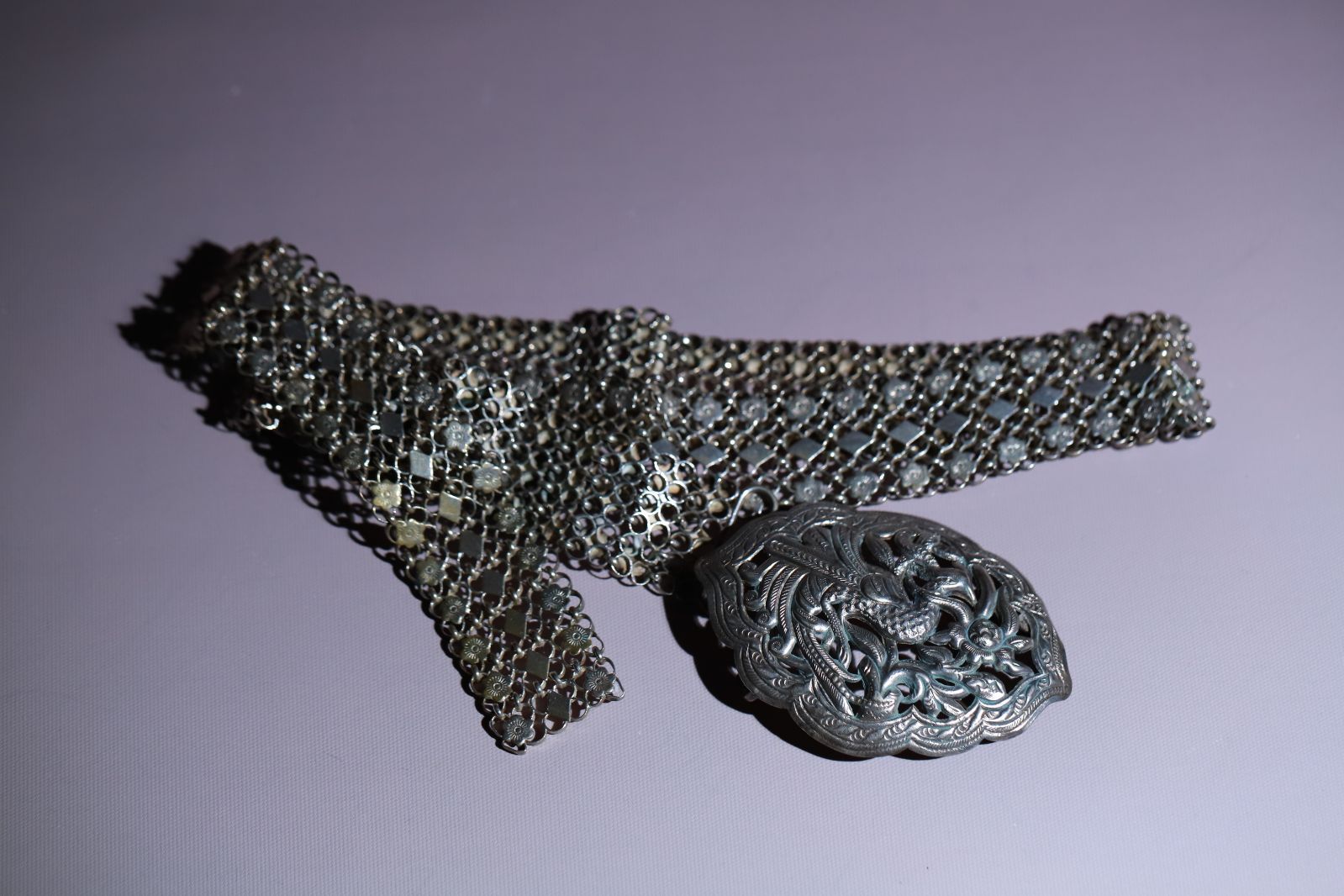 China 中国 銀製 ベルト 約143g アクセサリー シルバー