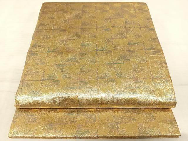 平和屋着物◎全通柄袋帯 石畳 霞文 金糸 正絹 逸品 AAAN4545dx - メルカリ