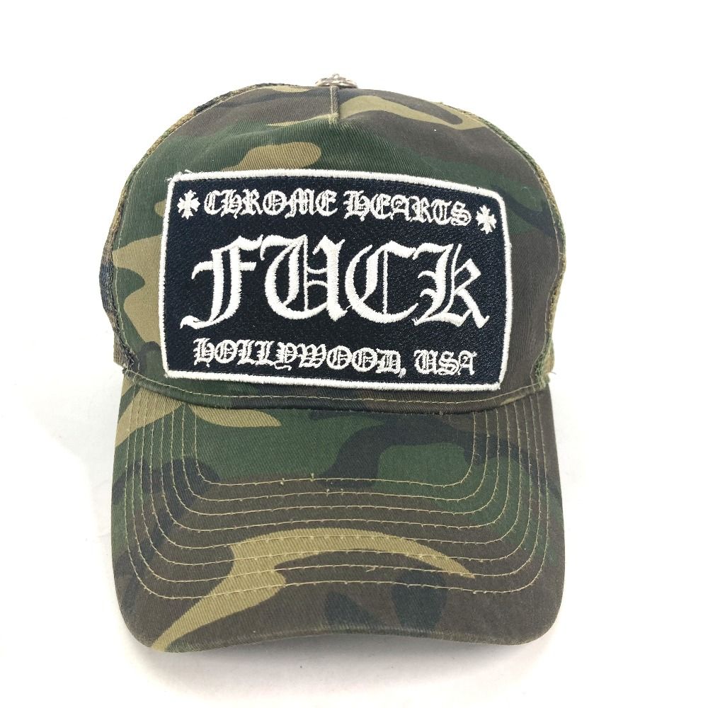 CHROME HEARTS クロムハーツ キャップ カモフラ ロゴ 迷彩 FUCK