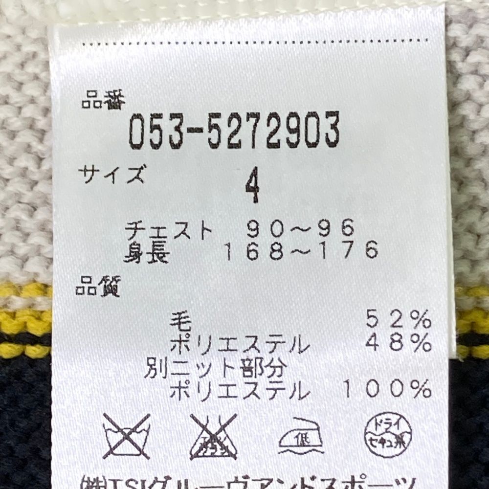 サイズ：4 PEARLY GATES パーリーゲイツ 長袖ニットジャケット