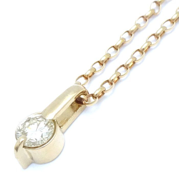 ダイヤモンド ネックレス ダイヤモンド0.34ct K18YG イエローゴールド  