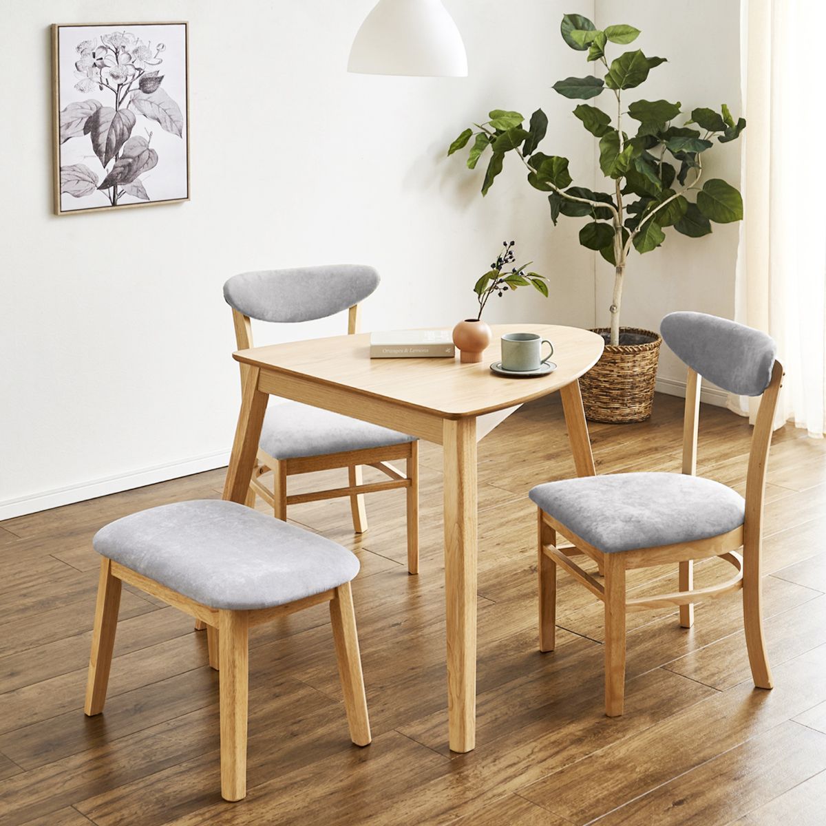 ダイニングテーブル4点 伸長式 4人掛け ファブリック 140/180cm 長方形 イス2 110ベンチ pani140-4-110shubu342mixnogr アウトレット 全商品ポイント10倍!! ダイニングテーブルセット 4人掛け セラミック