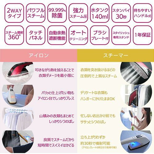 衣類ケア家電 MEDIK スタイリングスチームアイロン エアースタイラー