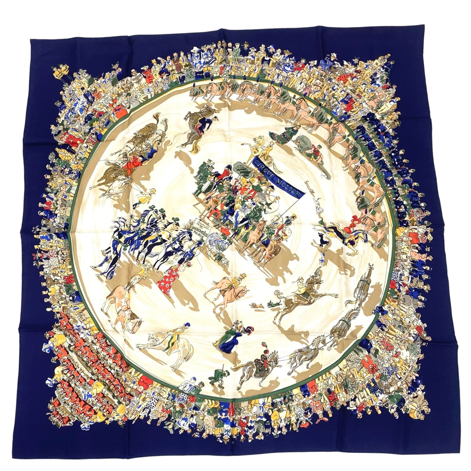 極美品 HERMES エルメス カレ90 CIRQUE MOLIER モリエサーカス