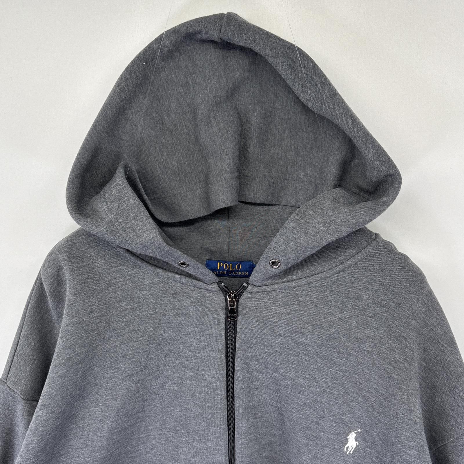 【美品】 Polo Ralph Lauren グレー フルジップフーディ XS 古着 ポロ・ラルフローレン POLO RALPH LAUREN パーカー