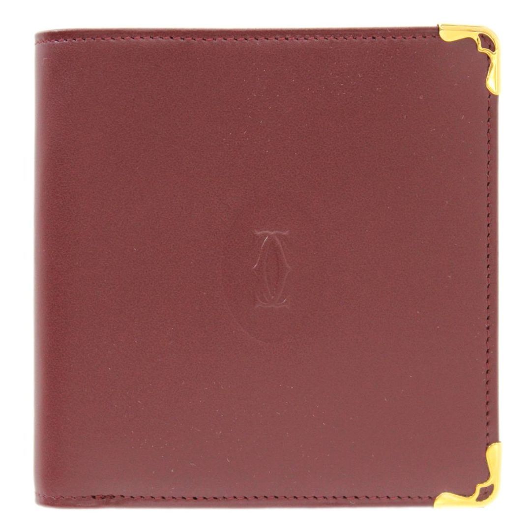 未使用品 Cartier 二つ折り財布 ボルドー マストライン 39