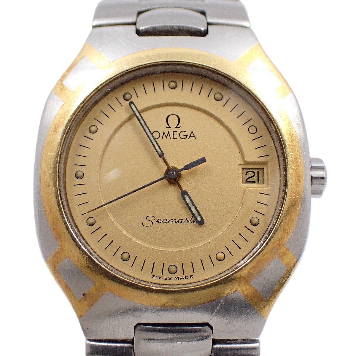 OMEGA Seamaster ポラリス ステンレススチール ゴールドコンビ OMEGA Seamaster ポラリス ステンレススチール ゴールドコンビ オメガ