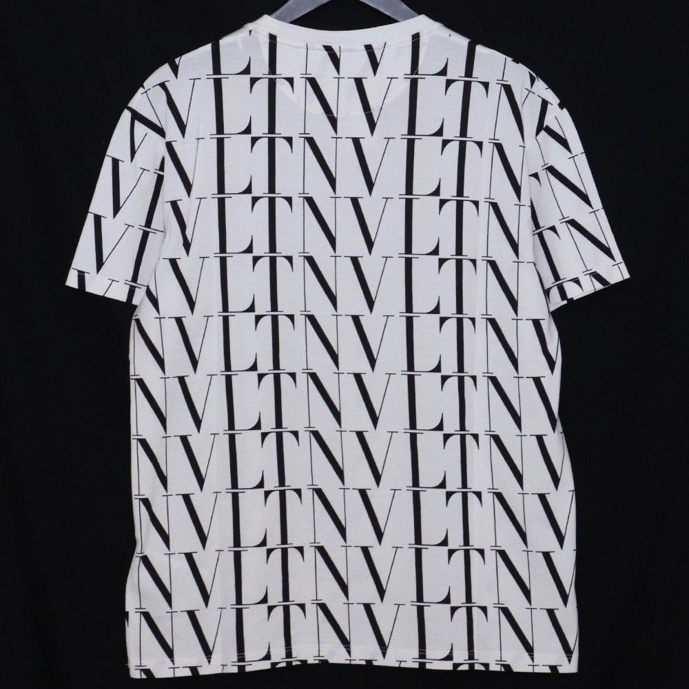 VALENTINO 総柄 ロゴプリント Tシャツ Mサイズ ホワイト UV3MG08J6PE 