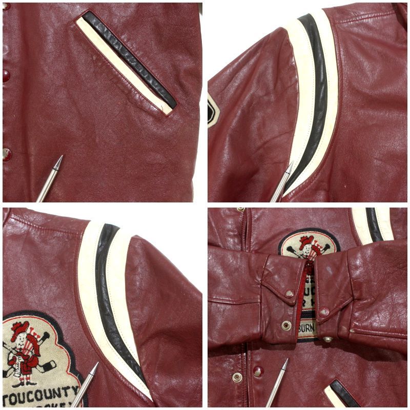 70s vintage オールレザー スタジャン メンズ Lサイズ相当 - メルカリ