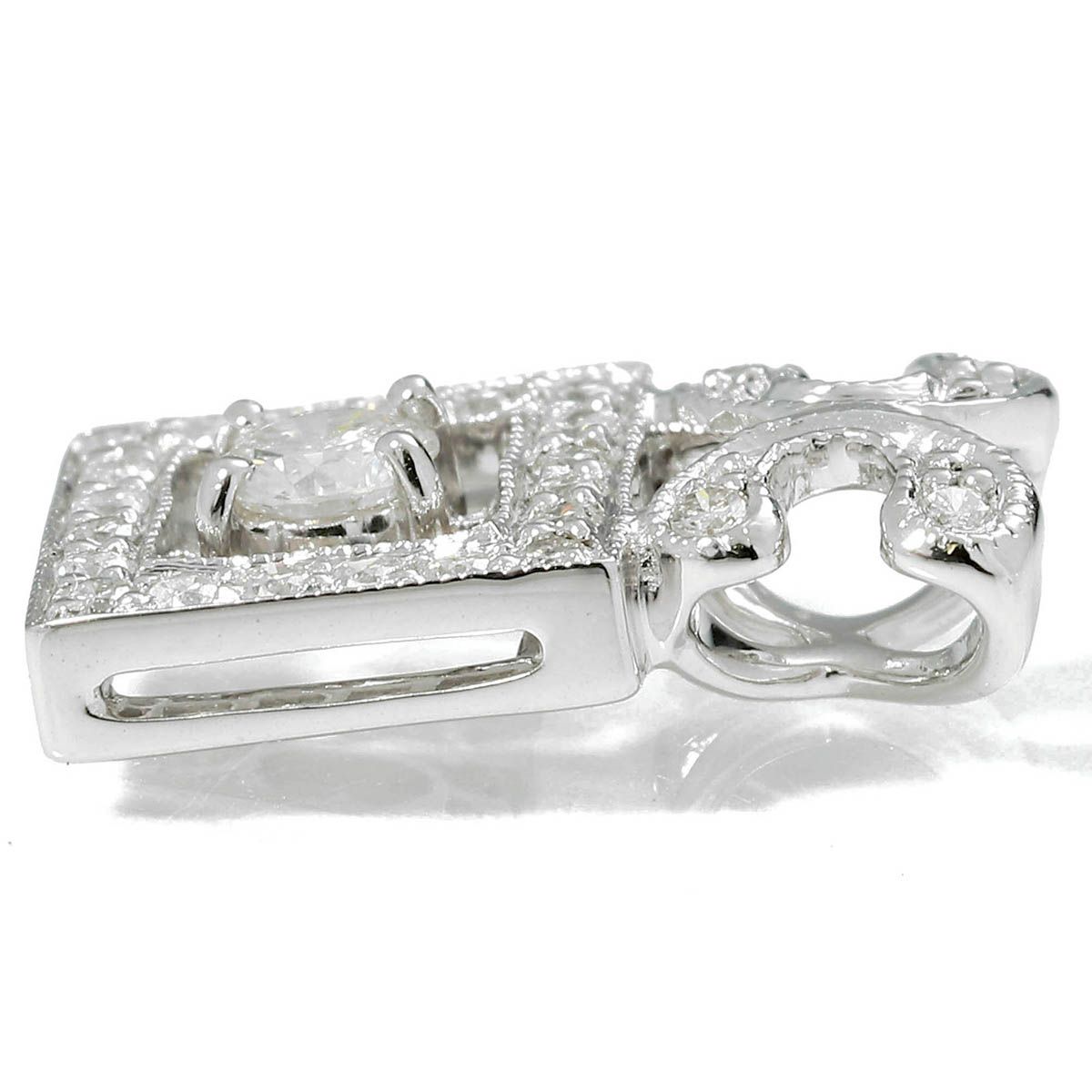 ダイヤモンド 0.3ct ホワイトゴールド K18WG ペンダントトップ 中古 