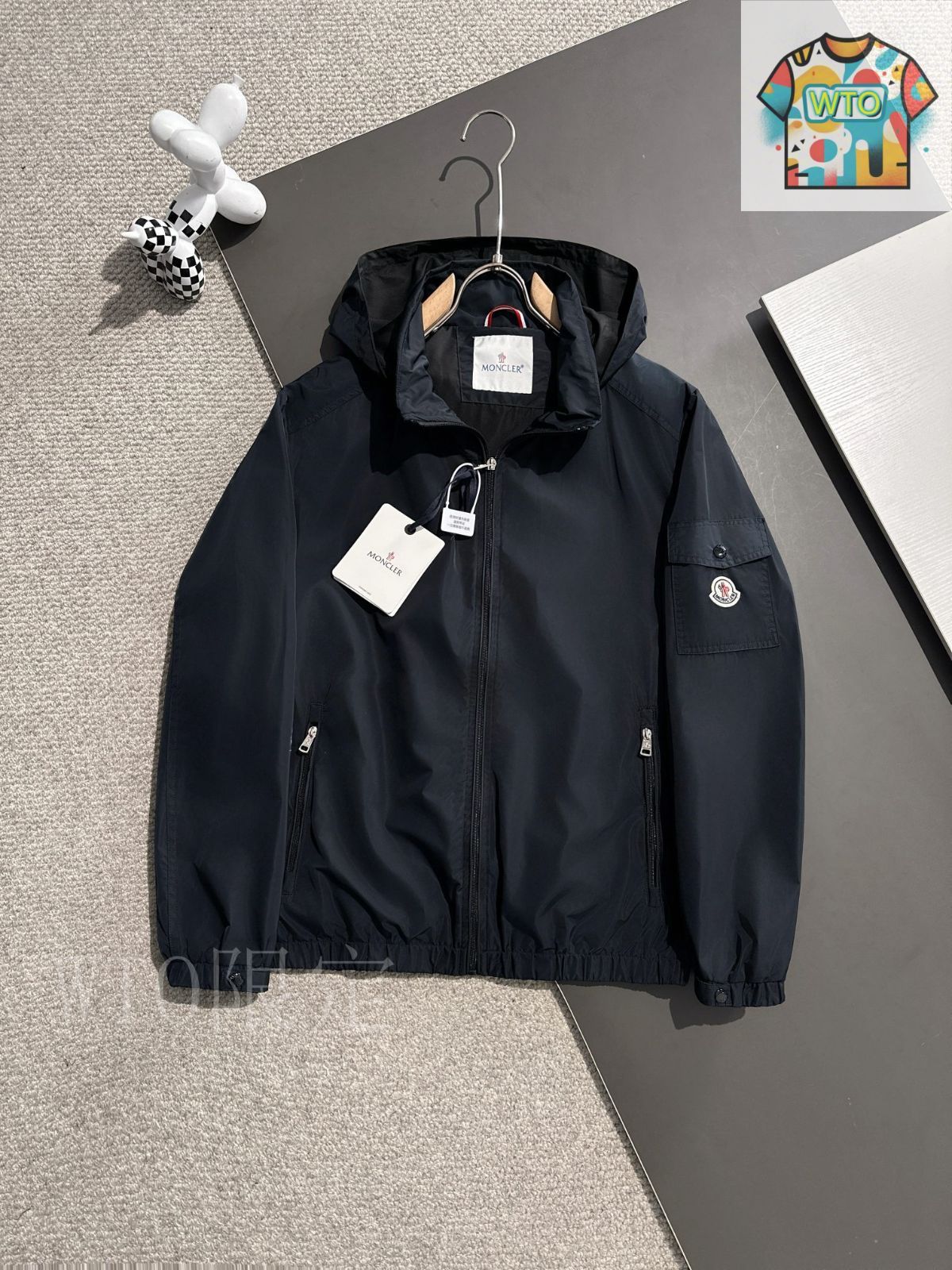 MONCLER☆25SS キルティングパッドミックス フード ジャケット Black Maljasset Slim-Fit Quilted Lacquered-Nylon Hooded Down
