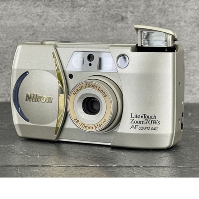 Nikon LiteTouch Zoom70Ws AF QUARTZDATE 28-70mm macro ニコン フィルムカメラ コンパクトカメラ ゴールド系カラー |514109
