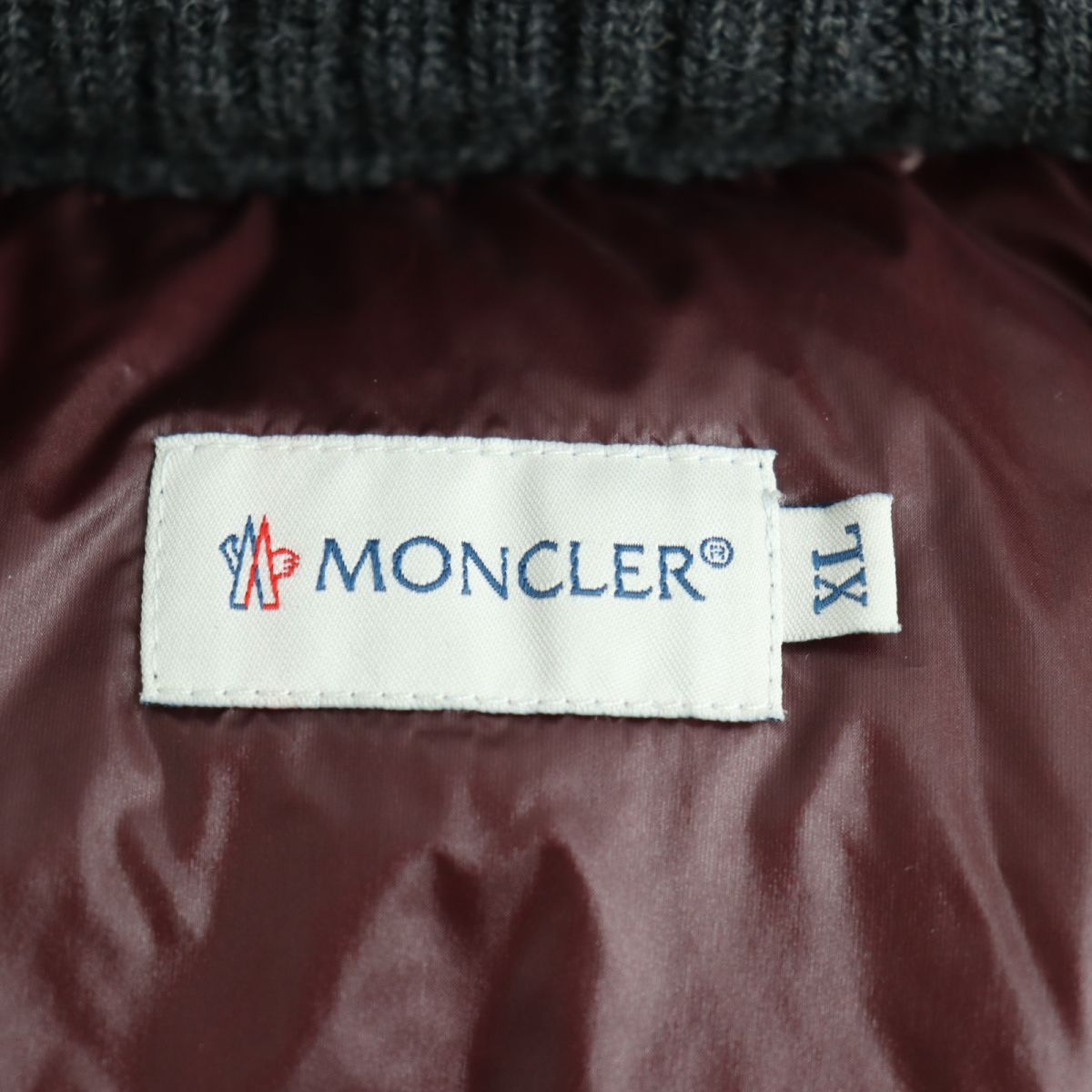 美品◇MONCLER モンクレール MAGLIONE ニット切り替え ロゴワッペン