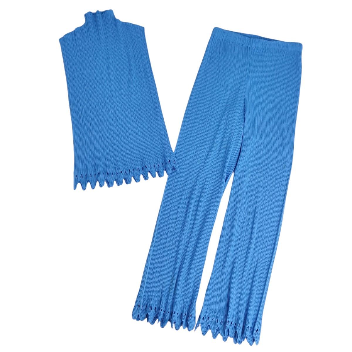 極美品 イッセイミヤケ ISSEY MIYAKE セットアップ パンツスーツ シ 